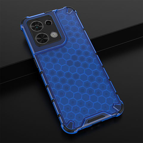 Coque Rebord Contour Silicone et Vitre Transparente Housse Etui 360 Degres AM2 pour Xiaomi Redmi Note 13 5G Bleu