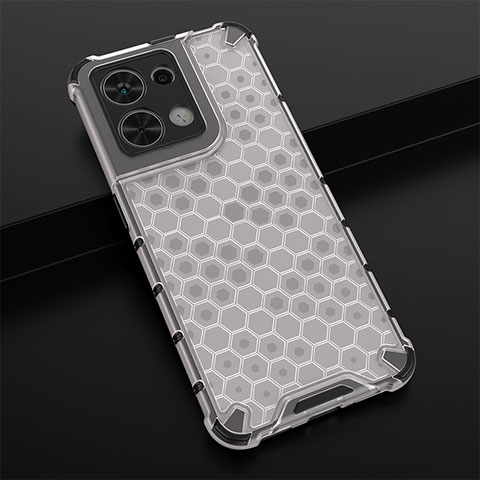 Coque Rebord Contour Silicone et Vitre Transparente Housse Etui 360 Degres AM2 pour Xiaomi Redmi Note 13 Pro 5G Blanc