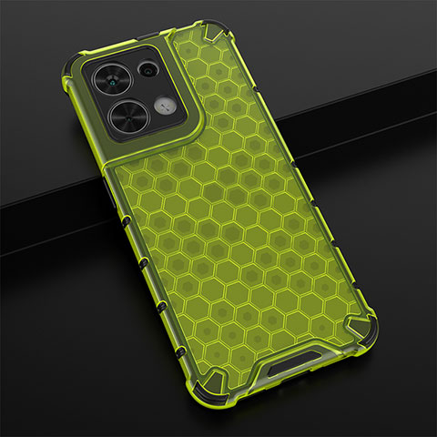 Coque Rebord Contour Silicone et Vitre Transparente Housse Etui 360 Degres AM2 pour Xiaomi Redmi Note 13 Pro 5G Vert