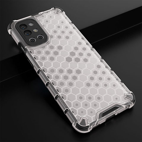 Coque Rebord Contour Silicone et Vitre Transparente Housse Etui 360 Degres AM3 pour OnePlus 9R 5G Blanc