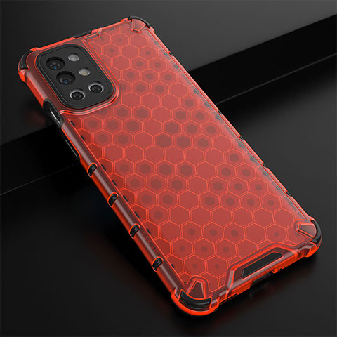 Coque Rebord Contour Silicone et Vitre Transparente Housse Etui 360 Degres AM3 pour OnePlus 9R 5G Rouge