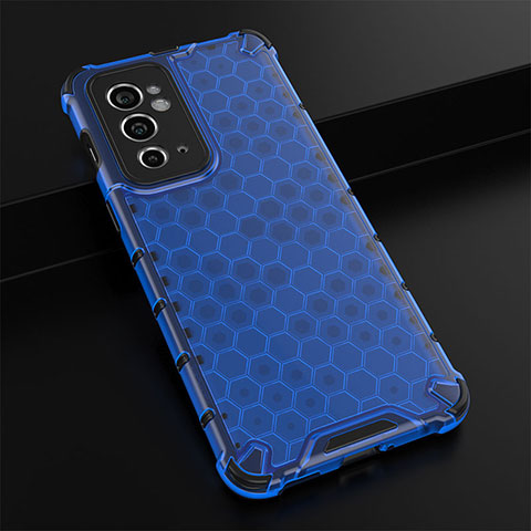 Coque Rebord Contour Silicone et Vitre Transparente Housse Etui 360 Degres AM3 pour OnePlus 9RT 5G Bleu