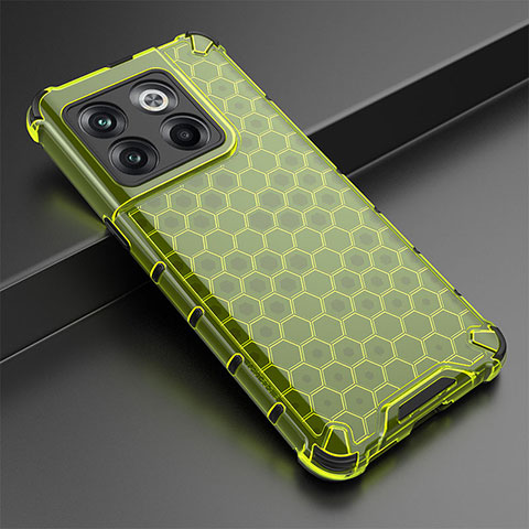 Coque Rebord Contour Silicone et Vitre Transparente Housse Etui 360 Degres AM3 pour OnePlus Ace Pro 5G Vert