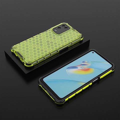 Coque Rebord Contour Silicone et Vitre Transparente Housse Etui 360 Degres AM3 pour Oppo A54 4G Vert