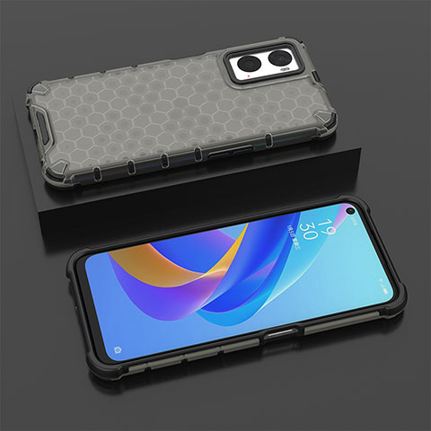 Coque Rebord Contour Silicone et Vitre Transparente Housse Etui 360 Degres AM3 pour Oppo A76 Noir