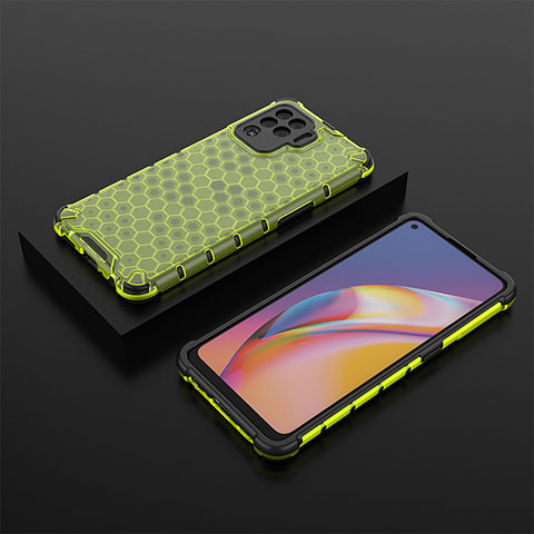 Coque Rebord Contour Silicone et Vitre Transparente Housse Etui 360 Degres AM3 pour Oppo A94 4G Vert