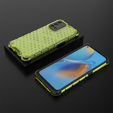 Coque Rebord Contour Silicone et Vitre Transparente Housse Etui 360 Degres AM3 pour Oppo A95 4G Vert