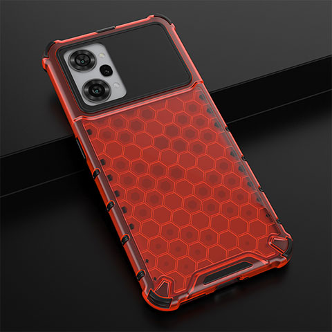 Coque Rebord Contour Silicone et Vitre Transparente Housse Etui 360 Degres AM3 pour Oppo K10 Pro 5G Rouge