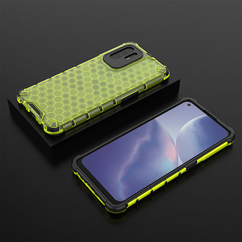 Coque Rebord Contour Silicone et Vitre Transparente Housse Etui 360 Degres AM3 pour Oppo Reno5 Z 5G Vert