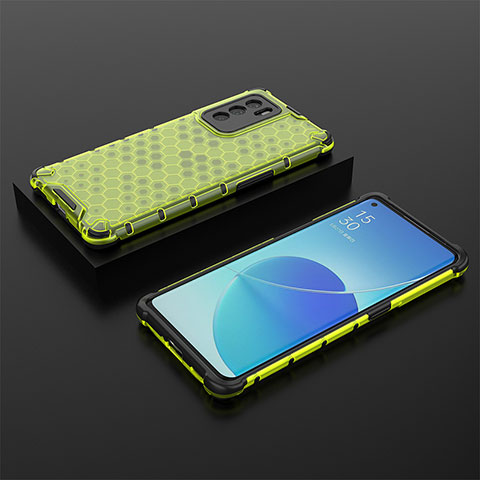 Coque Rebord Contour Silicone et Vitre Transparente Housse Etui 360 Degres AM3 pour Oppo Reno6 Pro 5G India Vert