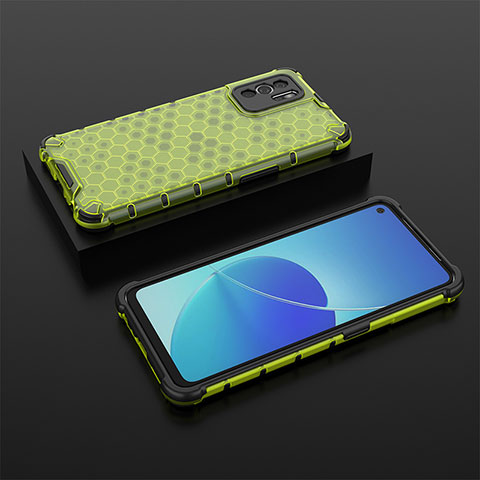 Coque Rebord Contour Silicone et Vitre Transparente Housse Etui 360 Degres AM3 pour Oppo Reno6 Z 5G Vert