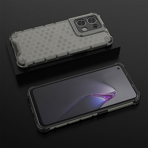 Coque Rebord Contour Silicone et Vitre Transparente Housse Etui 360 Degres AM3 pour Oppo Reno9 5G Noir