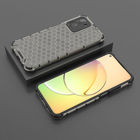 Coque Rebord Contour Silicone et Vitre Transparente Housse Etui 360 Degres AM3 pour Realme 10 4G Noir