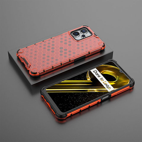 Coque Rebord Contour Silicone et Vitre Transparente Housse Etui 360 Degres AM3 pour Realme 10 5G Rouge