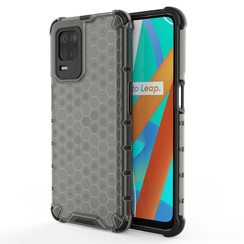 Coque Rebord Contour Silicone et Vitre Transparente Housse Etui 360 Degres AM3 pour Realme 8 5G Noir