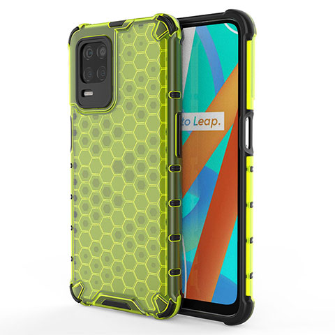 Coque Rebord Contour Silicone et Vitre Transparente Housse Etui 360 Degres AM3 pour Realme 8 5G Vert