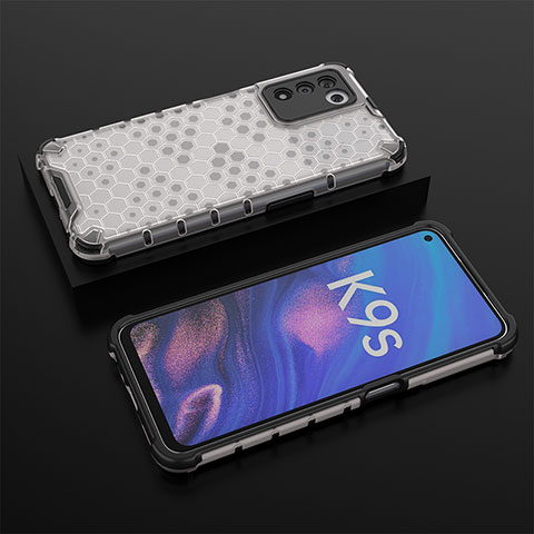 Coque Rebord Contour Silicone et Vitre Transparente Housse Etui 360 Degres AM3 pour Realme 9 SE 5G Blanc