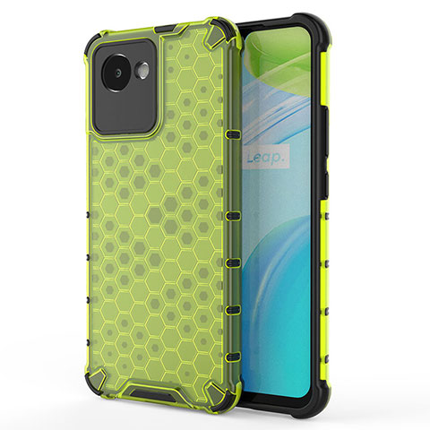 Coque Rebord Contour Silicone et Vitre Transparente Housse Etui 360 Degres AM3 pour Realme C30 Vert