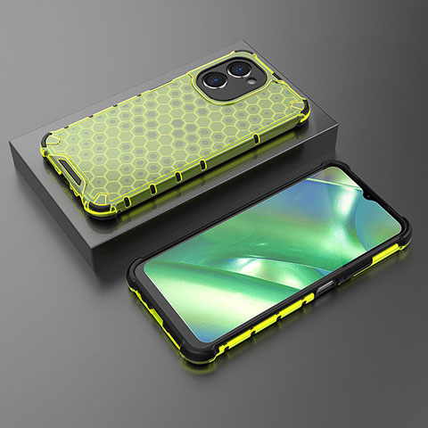 Coque Rebord Contour Silicone et Vitre Transparente Housse Etui 360 Degres AM3 pour Realme C33 Vert