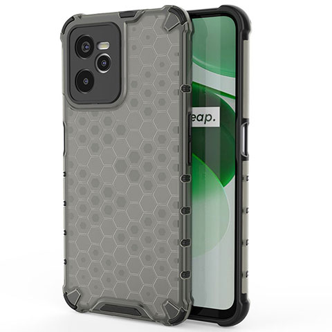 Coque Rebord Contour Silicone et Vitre Transparente Housse Etui 360 Degres AM3 pour Realme C35 Noir