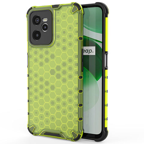 Coque Rebord Contour Silicone et Vitre Transparente Housse Etui 360 Degres AM3 pour Realme C35 Vert