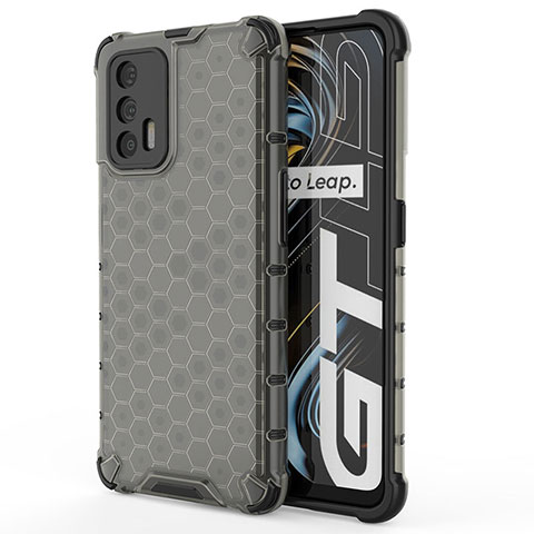 Coque Rebord Contour Silicone et Vitre Transparente Housse Etui 360 Degres AM3 pour Realme GT Master 5G Noir