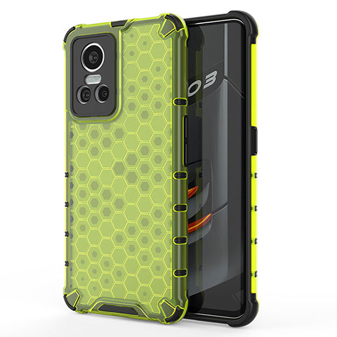 Coque Rebord Contour Silicone et Vitre Transparente Housse Etui 360 Degres AM3 pour Realme GT Neo3 5G Vert