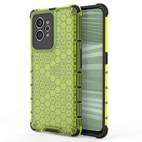 Coque Rebord Contour Silicone et Vitre Transparente Housse Etui 360 Degres AM3 pour Realme GT2 Pro 5G Vert