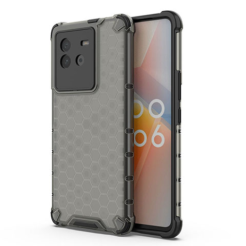 Coque Rebord Contour Silicone et Vitre Transparente Housse Etui 360 Degres AM3 pour Vivo iQOO Neo6 SE 5G Noir