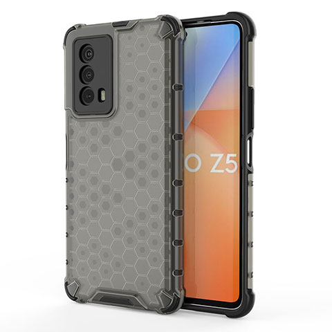 Coque Rebord Contour Silicone et Vitre Transparente Housse Etui 360 Degres AM3 pour Vivo iQOO Z5 5G Noir