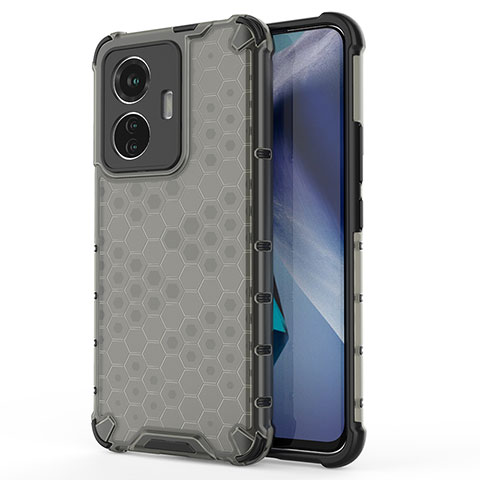 Coque Rebord Contour Silicone et Vitre Transparente Housse Etui 360 Degres AM3 pour Vivo T1 4G Noir