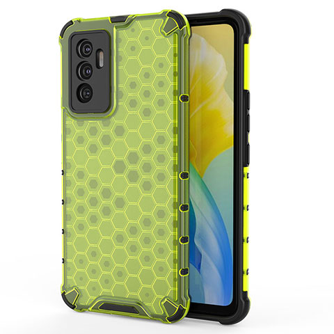 Coque Rebord Contour Silicone et Vitre Transparente Housse Etui 360 Degres AM3 pour Vivo V23e 5G Vert