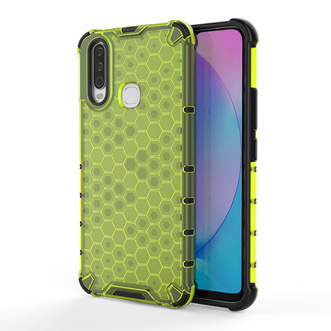 Coque Rebord Contour Silicone et Vitre Transparente Housse Etui 360 Degres AM3 pour Vivo Y15 Vert