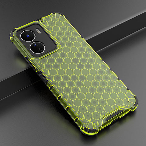 Coque Rebord Contour Silicone et Vitre Transparente Housse Etui 360 Degres AM3 pour Vivo Y16 Vert