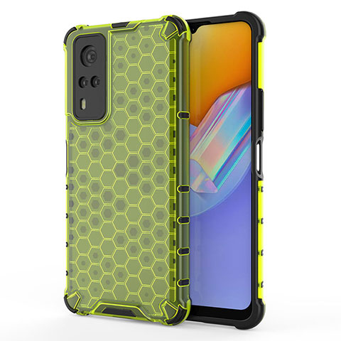 Coque Rebord Contour Silicone et Vitre Transparente Housse Etui 360 Degres AM3 pour Vivo Y51 (2021) Vert