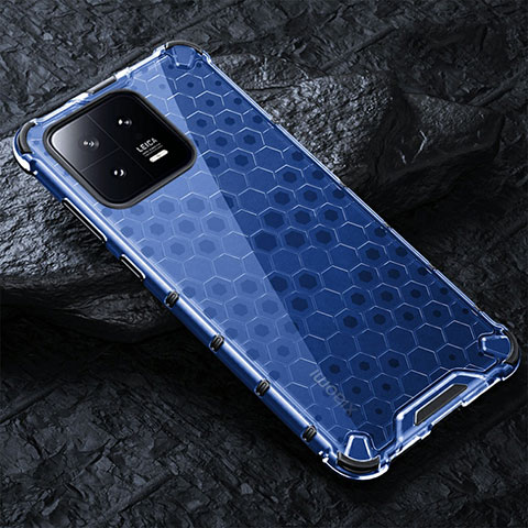 Coque Rebord Contour Silicone et Vitre Transparente Housse Etui 360 Degres AM3 pour Xiaomi Mi 13 5G Bleu