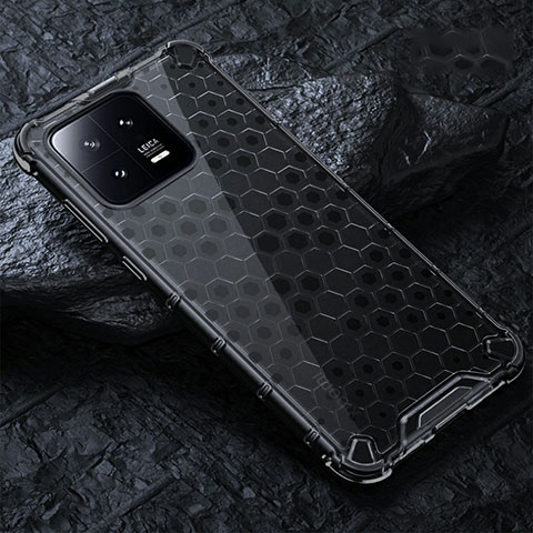 Coque Rebord Contour Silicone et Vitre Transparente Housse Etui 360 Degres AM3 pour Xiaomi Mi 13 Pro 5G Noir