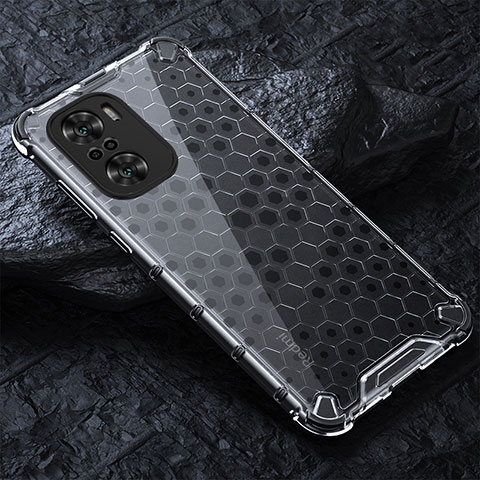 Coque Rebord Contour Silicone et Vitre Transparente Housse Etui 360 Degres AM3 pour Xiaomi Poco F3 5G Blanc