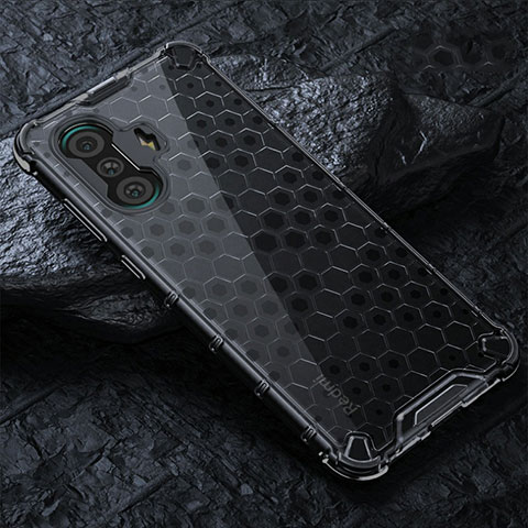 Coque Rebord Contour Silicone et Vitre Transparente Housse Etui 360 Degres AM3 pour Xiaomi Poco F3 GT 5G Noir