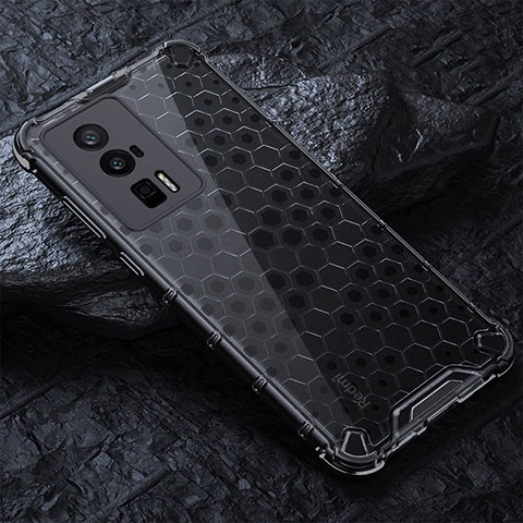 Coque Rebord Contour Silicone et Vitre Transparente Housse Etui 360 Degres AM3 pour Xiaomi Poco F5 Pro 5G Noir