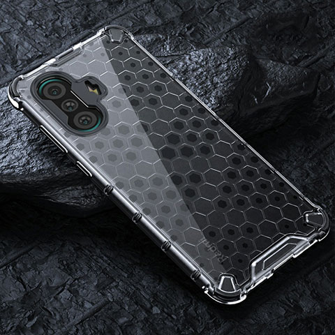 Coque Rebord Contour Silicone et Vitre Transparente Housse Etui 360 Degres AM3 pour Xiaomi Redmi K40 Gaming 5G Blanc