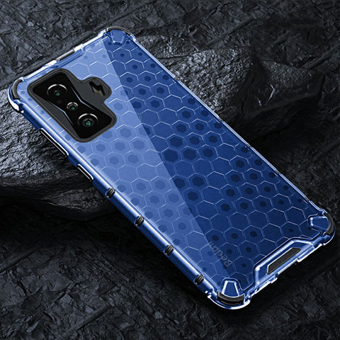 Coque Rebord Contour Silicone et Vitre Transparente Housse Etui 360 Degres AM3 pour Xiaomi Redmi K50 Gaming AMG F1 5G Bleu