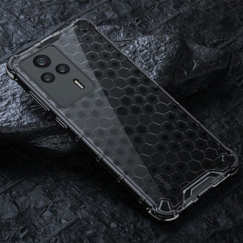 Coque Rebord Contour Silicone et Vitre Transparente Housse Etui 360 Degres AM3 pour Xiaomi Redmi K60E 5G Noir