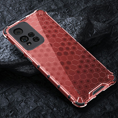 Coque Rebord Contour Silicone et Vitre Transparente Housse Etui 360 Degres AM3 pour Xiaomi Redmi Note 11 Pro+ Plus 5G Rouge