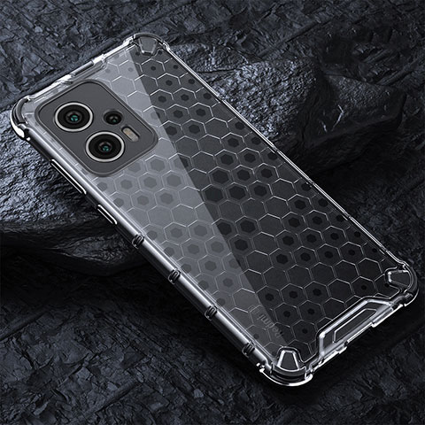 Coque Rebord Contour Silicone et Vitre Transparente Housse Etui 360 Degres AM3 pour Xiaomi Redmi Note 11T Pro+ Plus 5G Blanc