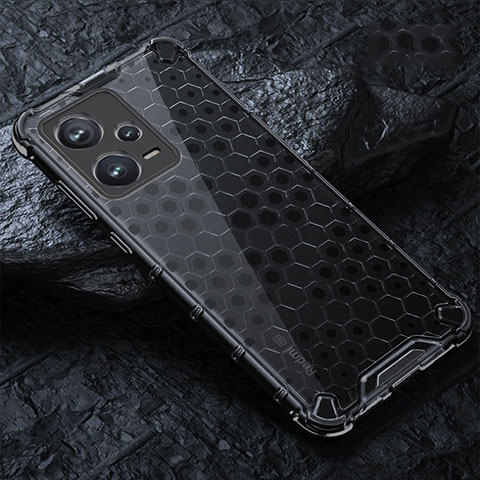 Coque Rebord Contour Silicone et Vitre Transparente Housse Etui 360 Degres AM3 pour Xiaomi Redmi Note 12 Pro 5G Noir