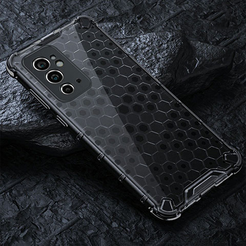 Coque Rebord Contour Silicone et Vitre Transparente Housse Etui 360 Degres AM4 pour OnePlus 9RT 5G Noir