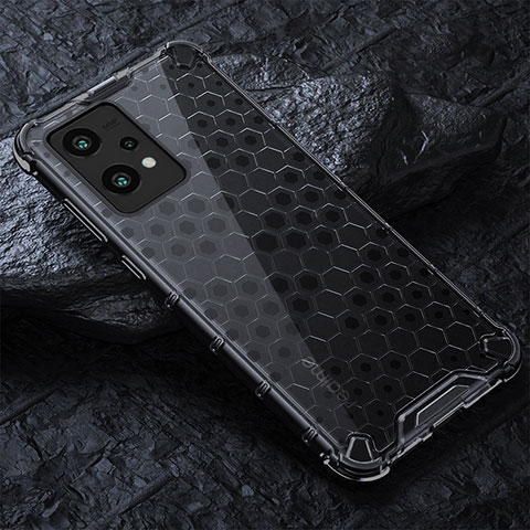 Coque Rebord Contour Silicone et Vitre Transparente Housse Etui 360 Degres AM4 pour Realme Narzo 50 Pro 5G Noir