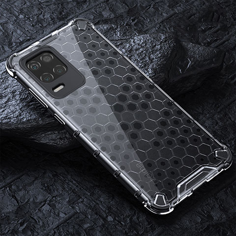 Coque Rebord Contour Silicone et Vitre Transparente Housse Etui 360 Degres AM4 pour Realme V13 5G Gris