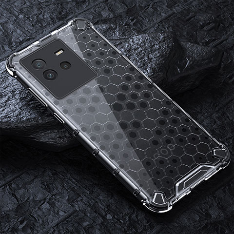 Coque Rebord Contour Silicone et Vitre Transparente Housse Etui 360 Degres AM4 pour Vivo iQOO Neo6 5G Gris